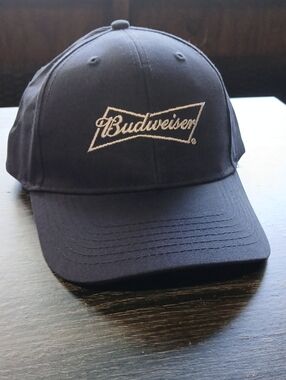 Budweiser Navy Cap with White Script Logo